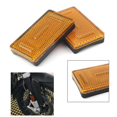 2pcs Fork Leg Reflector Cover Yellow for BMW K1200RS K1200GT R1200RT R1200GS ADV - Image 1 of 4
