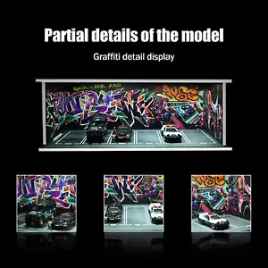 1/64 Diorama Car Garage Model LED Lighting City Parking Lot Scene Model Display - Picture 1 of 42