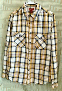 Franela Arizona para Hombre a Cuadros Amarilla y Azul 100 % Cotten Talla Pequeña - Imagen 1 de 5