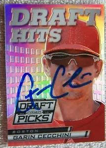 Boston Red Sox Garin Cecchini 2013 Panini Prizm Prennial Draft Picks Auto Card - Picture 1 of 1