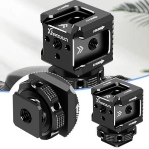 Triple Cold Shoe Mount Adapter Monitor Hot Shoe Extension Light Seat V1Q3 U7W6 - Picture 1 of 13