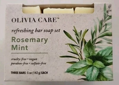 Olivia Care - Rosemary Mint  Refreshing Bar Soap Set  3 Bars,  5oz Each  - Image 1 of 3