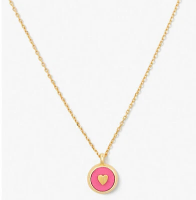 valentine's day kate spade new york heartful mini pendant crushed watermelon  - Image 1 of 2