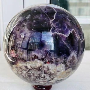 Natural Dream Amethyst Quartz Crystal Sphere Ball Healing 3180G - Picture 1 of 12
