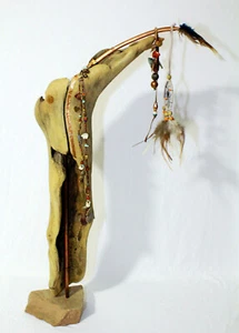 Vintage Navajo Folk Art Tree Sculpture - Signed Barbara Natoii -1948 - Picture 1 of 3