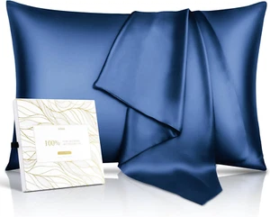 Pure Mulberry Silk Pillowcase 22 Momme - Anti-Aging & Cooling (20x26) - Picture 1 of 12