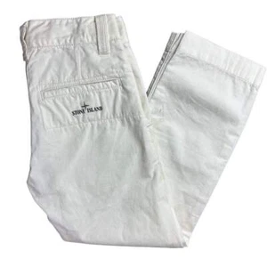 Stone Island Junior White Logo Chinos BNWT (4 Years) - Picture 1 of 9