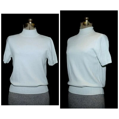 Aran Crafts Ireland Mint Green Merino Wool & Acrylic Short-Sleeved Top Blouse XS - Image 1 of 4