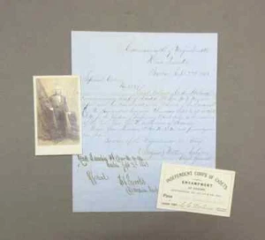 1863 Letter - Escort Duty of the Remains of Gen. George W. Collamore of Kansas - Imagen 1 de 9