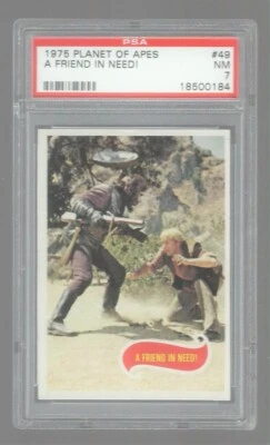 1975 PLANET OF THE APES  #49  A FRIEND IN NEED  PSA 7 NM - RARE SET - Image 1 of 2