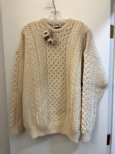 Suéter Carraig Donn XXL, Lana Irlandesa, Pescador Tejido con Cable, De Colección Nuevo Con Etiquetas - Imagen 1 de 17