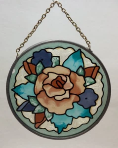 Sonnenfänger rund 3,5 Zoll Blumen SCHNELLER VERSAND Vintage - Bild 1 von 4