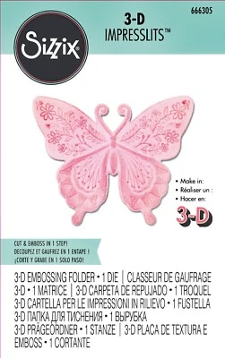 Sizzix Impresslits 3-D Floral Butterfly #666305 Retail $14.99 - Image 1 of 4