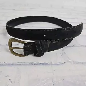 Patagonia Gürtel Herren 32 schwarz Top Maserung Leder Messing Schnalle Frankreich 1,125 Zoll Freizeit - Bild 1 von 11