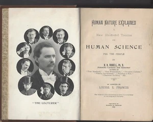 Human Nature Explained illustrated treatise on human science by NN Riddell 1896 - Picture 1 of 12