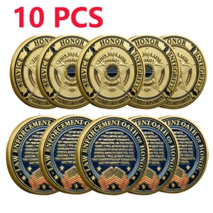Moneta sfida commemorativa forze dell'ordine 10 pezzi vice sceriffo creed polizia - Foto 1 di 11