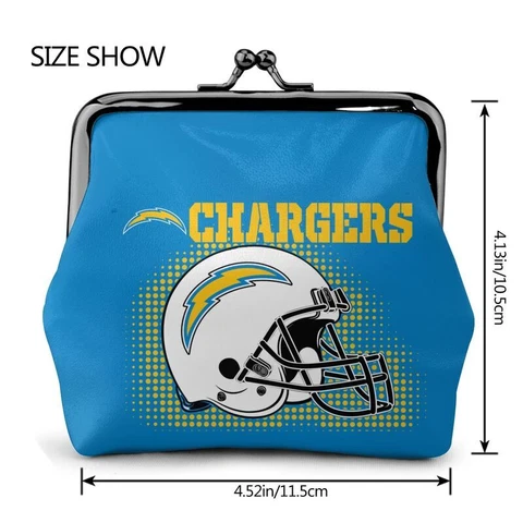 San Diego Chargers Leather Coin Purse Change Purse Helmet Style Ladies Wallet Cover