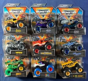 HUGE Monster Jam LOT 9 Vehicles TRUE METAL 1:64 CARS Trucks ALL 2023 SPIN MASTER - Picture 1 of 12