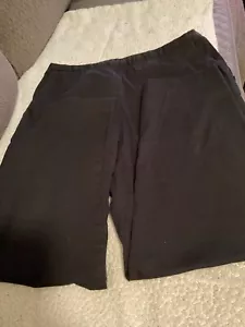 Cutter & Buck Womens Golf Dress Pants Crop 14 Black Cotton Spandex Flat Front - Picture 1 of 4