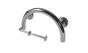 Life Line - Grab Bar with Toilet Paper Holder Semisphere - Picture 1 of 27
