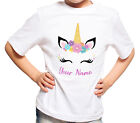 Personalised Unicorn T Shirt Any Name Girls Tshirt Birthday Gift Childrens Top