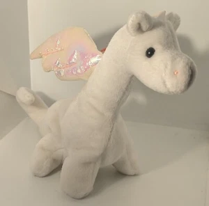 TY Beanie Babies RARE 1995 Magic The Dragon PVC Tag Errors Mint Iridescent Wings - Picture 1 of 10