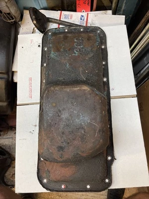 Original 383-440 bloque grande mopar cárter de aceite 933 carrocería C Chrysler Dodge Plymouth OEM Foto 1 de 4