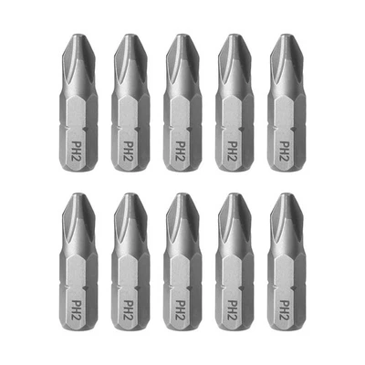 10Pcs PH1 PH2 PH3 Alloy Steel Screwdriver Bit Set 25mm Drill Hex Magnetic Tools# - Image 1 of 4