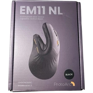 ProtoArc Ergonomic Computer Mouse EM11 NL Bluetooth Rechargeable Wireless - New - Picture 1 of 7