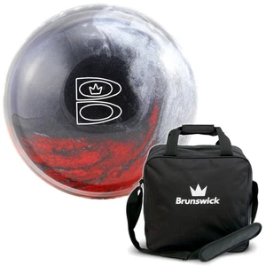 Bowlingset Bowling Ball Brunswick TZone Scarlet Shadow und Bowlingtasche schwarz - Bild 1 von 16