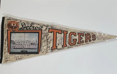Vintage Detroit Tigers 1961 signed team banner autographed signed By Team Coach  - Image 1 of 4