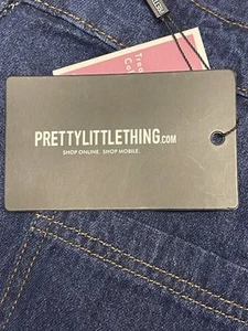PRETTYLITYLETHING Plus Wide Leg High Rise Denim Jeans Size -UK 26”EUR-56”U.S-26 - Picture 1 of 24