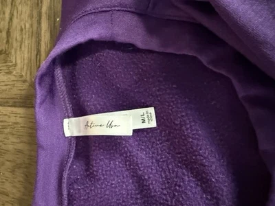 Conjunto de top y leggings morados de vellón térmico Active USA para mujer talla M/L Foto 1 de 4