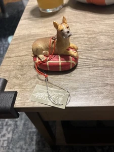 Boxer Dog On Bed Christmas Ornament Midwest Cannon Falls Puppy Holiday - Picture 1 of 5