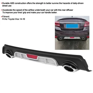 _Rear Bumper Lip 2‑Outlet Dual Color Diffuser With Reflective Strip For Vios - Afbeelding 1 van 17