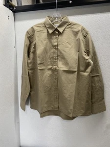 Still Here Mens Lexington Button-Up Long Sleeve Shirt Size XS Khaki - Picture 1 of 13