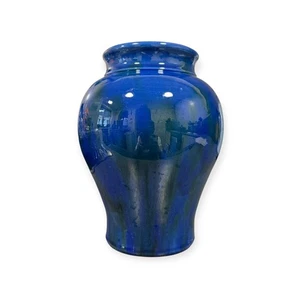 Vintage Cobalt Blue Studio Pottery Vase 1930s, Possibly Brennan, 21cm (height) - Picture 1 of 9