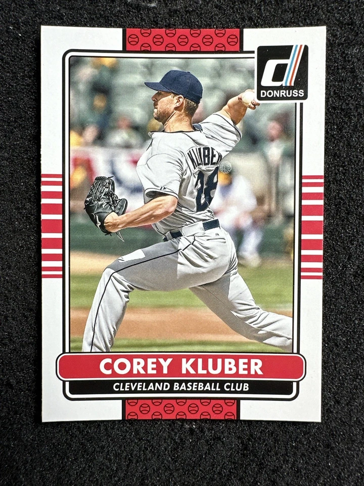 COREY KLUBER #78 2015 Donruss Baseball QTY Cleveland Indians - Image 1 of 2