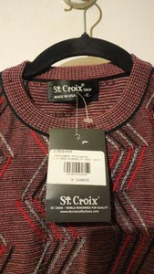 Vintage St Croix Knit Sweater Mens XL Coogi Style 90s - Picture 1 of 4