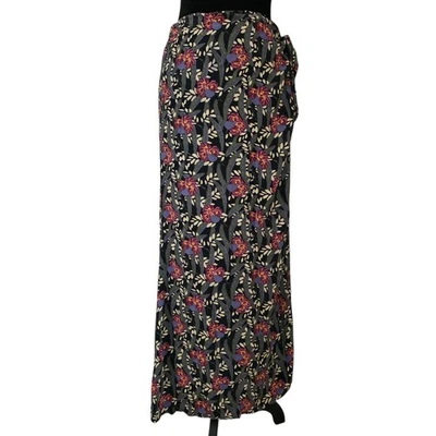 Falda envolvente midi de lino Jeanne Engelhart de colección con botones de corbata campesina talla M  Foto 1 de 4