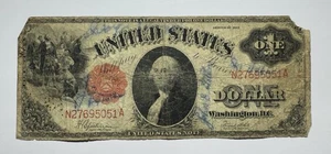 1917 $1 Dollar Large Size Legal Tender Banknote Sawhorse FR. 39 - Picture 1 of 2