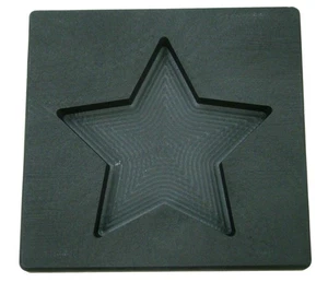 10 oz Gold STAR Shape High Density Graphite Mold 5oz Silver Bar-USA Made - Picture 1 of 3
