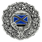 Art Pewter Plaid Brooch Crested Design | Clan Crest Plaid Brooch | Scottish