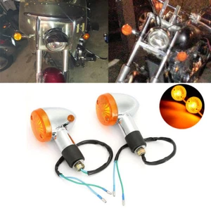 2x Motorcycle Turn Signals Blinker Light Front Rear For Harley Sportster - Picture 1 of 12