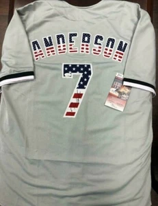 Tim Anderson Signed Autograph Stars And Stripes Custom Jersey White Sox JSA - Picture 1 of 3