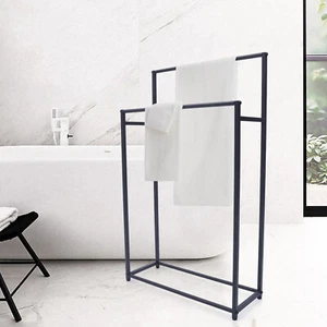 Floor Standing Towel Rack for Bathroom Indoor Outdoor , 23.6 x 8.7 x 39.4 Inch - Picture 1 of 12