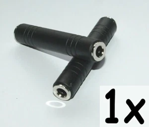 stereo Klinken Adapter - Verbinder - 6,3mm Kupplung / Kupplung - Picture 1 of 1