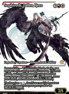 Sephiroth, Fallen Hero Japanese Showcase Frame Custom Altered Art Playtest Card - Picture 1 of 5