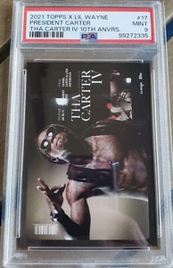 2021 Topps X Lil Wayne Tha Carter IV Card PSA 9 President Carter #17 - Picture 1 of 2