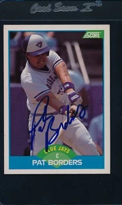 1989 Score #198 Pat Borders Blue Jays Signed Auto *30724 - Picture 1 of 1